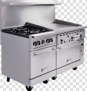 Wolf C60sc 4b24gtn Ranges Griddle  Range  Oven Medium   Kitchen  HD Png Download