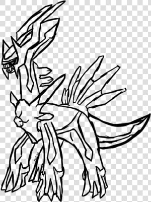 Dialga Lineart By Void Adoptables   Line Art  HD Png Download