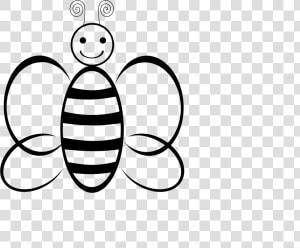 Clipart Bee Black And White   Honey Bee Body Clipart Black And White  HD Png Download