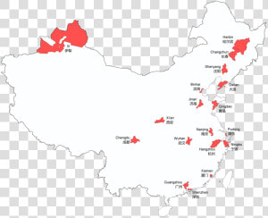 Map Of Sub provincial Level Entries In The People S   People  39 s Republic Of China Division  HD Png Download