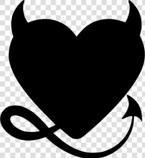 Day Heart Devil   Transparent Heart With Devil Horns  HD Png Download