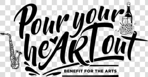 Pour Your Heart Out Event Logo   Calligraphy  HD Png Download