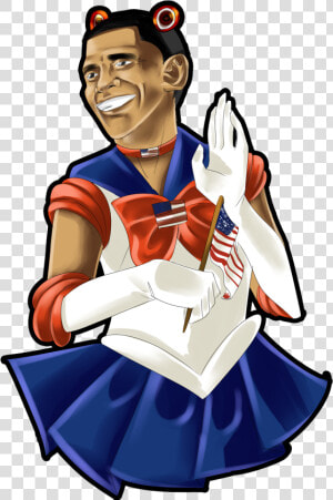 Transparent Barack Obama Clipart   Sailor Moon Barack Obama  HD Png Download