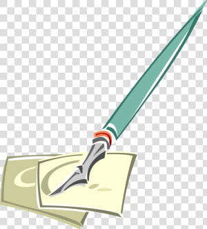 Vector Illustration Of Fountain Pen Writing Instrument   Cold Weapon  HD Png Download