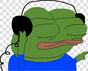 Pepe Listening To Music   Png Download   Pepe Listening To Music Gif  Transparent Png