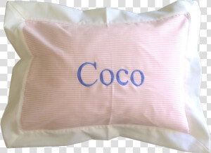 Personalized Seersucker Pillow Sleepover   Throw Pillow  HD Png Download