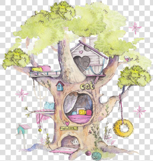 Drawing Watercolors Fairy   Drawing Of A Fairy House  HD Png Download