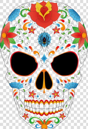 Sugar Vector Transparent   Sugar Skulls With Transparent Background  HD Png Download