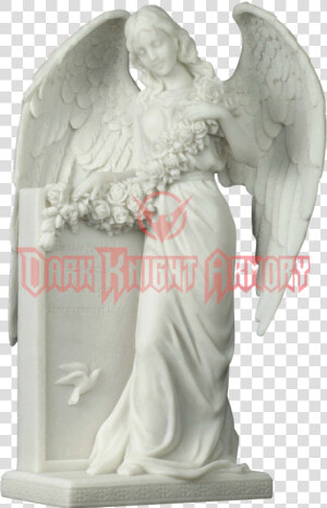 Statue Angel Of Grief Figurine Mourning Angel Weeping   Tombstone Angel Png  Transparent Png