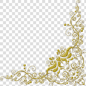 Clip Art Arabesco Floral Dourado Png   Moldura Dourada Arabescos Png  Transparent Png