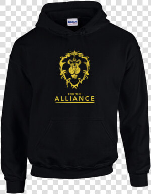 World Of Warcraft Alliance Unisex Hoodie   Gildan 1850 Black  HD Png Download