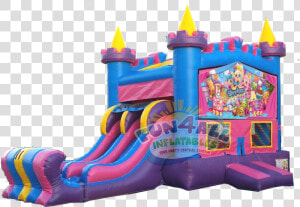 Shopkins Queens Bounce Slide Rental   Barbie Bounce House Rental  HD Png Download