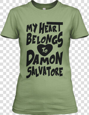 My Heart Belongs To Damon Salvatore   Active Shirt  HD Png Download