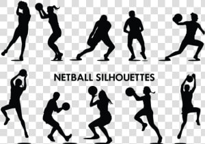 Female Netball Silhouette  HD Png Download