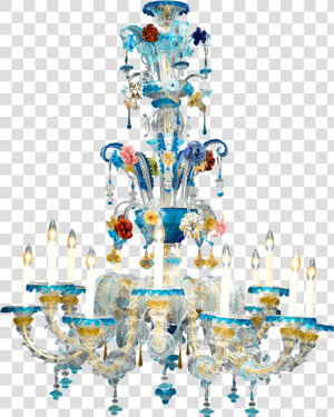 Venetian Blue Murano Glass Chandelier   Colored Ornate Venetian Chandeliers  HD Png Download