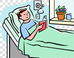 Animal Hospital Clip Art   Clip Art Patient In Hospital Bed  HD Png Download