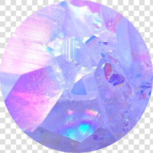 Aesthetic Pink Purple Gems Crystal Circle Icon Freetoed   Aesthetic Crystal  HD Png Download