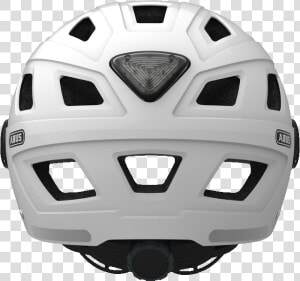 Hyban Smoke Visor Cream White Back View   Bicycle Helmet  HD Png Download