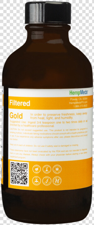 Real Scientific Hemp Oil 4oz 1000mg Gold Label Liquid   Glass Bottle  HD Png Download