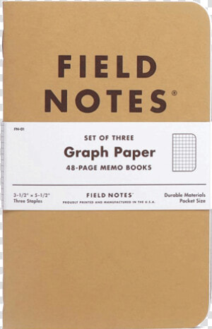 3 Pack Srcset   cdn   Field Notes Kraft Graph  HD Png Download