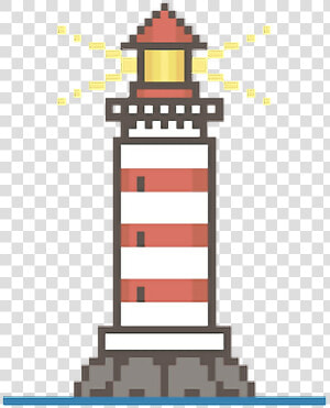 Pixelart Pixels Bit Light   Lighthouse Pixel Art  HD Png Download