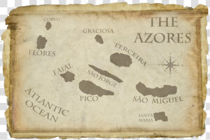 Azores Islands Map Portugal Old Explorers Travel Adventure   Animal  HD Png Download