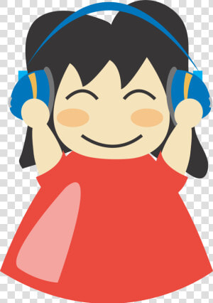 With Headphone Big Image   Wearing Headphones Clipart  HD Png Download