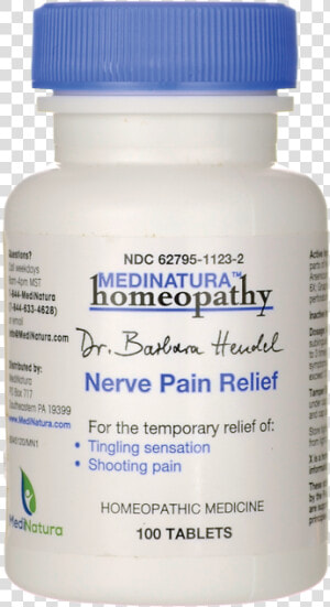 Medinatura Nerve Pain Relief 100 Tabs   Homeopathy Medicine For Pain Relief  HD Png Download