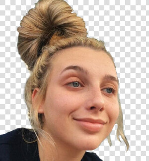 Hair Bun Png  emma Chamberlain Png   Emma Chamberlain With Bun  Transparent Png