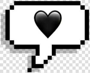  heart  text  emoji  black  tumblr  png  sticker   Black Heart Emoji Aesthetic  Transparent Png