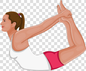 Clip Art Bow Pose Yoga   Posture In Dhanurasana  HD Png Download