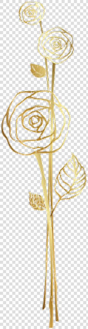  goldrose  goldleaf  rose  roses  rosestem  gold  decor   Garden Roses  HD Png Download