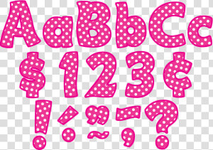 Hot Pink Polka Dots Funtastic   Pink Polka Dot Letters  HD Png Download