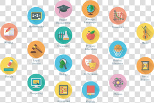 All Subjects In Primary School   School Subject Icons Free  HD Png Download