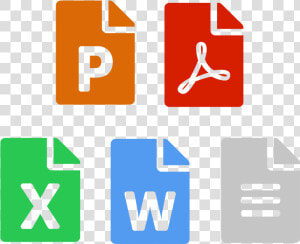 Icons Of Powerpoint  Pdf  Excel  Word  And Documents    Excel Pdf Word Icon  HD Png Download