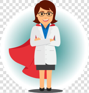 Care Provider Comes To You   Cartoon Super Woman Doctor  HD Png Download