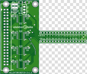 Raspi Buffer Board   아두 이노 초음파 센서 2 개 Led  HD Png Download