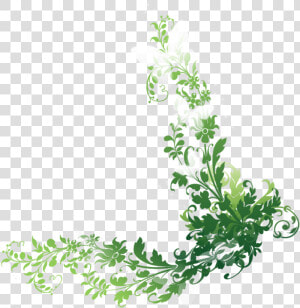  whitebutterflys  green  vines  leaves  freetoedit   Green Corner Border Png  Transparent Png