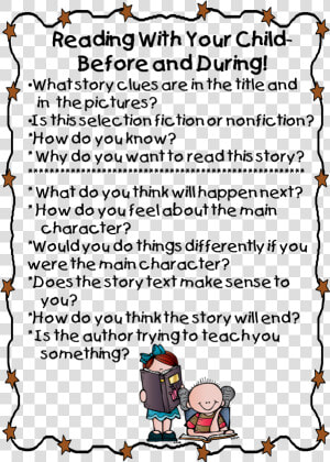 Kindergarten Reading Comprehension Questions For Parents  HD Png Download