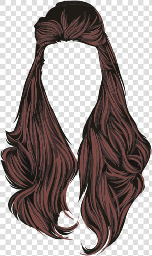 Wig neck brown Hair   Female Hair Clip Art  HD Png Download