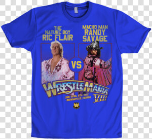 Ric Flair Vs Macho Man Wrestlemania Shirt  HD Png Download