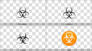 Biohazard Sign On Various Operating Systems   Biohazard Symbol  HD Png Download