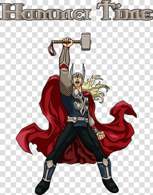 Thor Time By Crula   Thor And Hammer Cartoon  HD Png Download