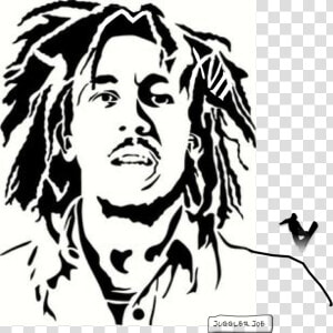 Drawings Of Bob Marley Face   Png Download   Easy Bob Marley Drawings  Transparent Png