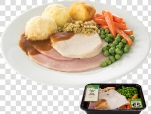 Image Of Turkey Dinner Png   Roast Turkey And Ham  Transparent Png