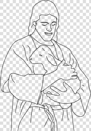 Jesus Christ Holding A Lamb   Free Image Of Jesus With A Lamb  HD Png Download