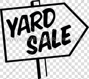 Yard Sign Clipart   Black And White Yard Sale Sign  HD Png Download