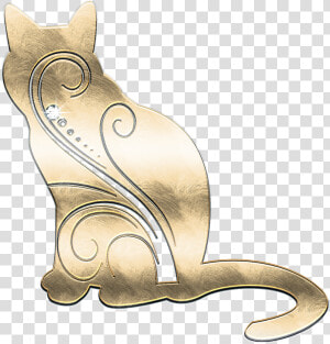 Cat Metal Gold Free Picture   Gold Cat Png  Transparent Png