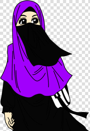 Foto Animasi Sedih   Muslimah Cartoon Islamic  HD Png Download