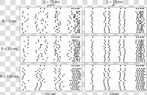 The Top Horizontal Line Of Dots For Each Subfigure   Monochrome  HD Png Download